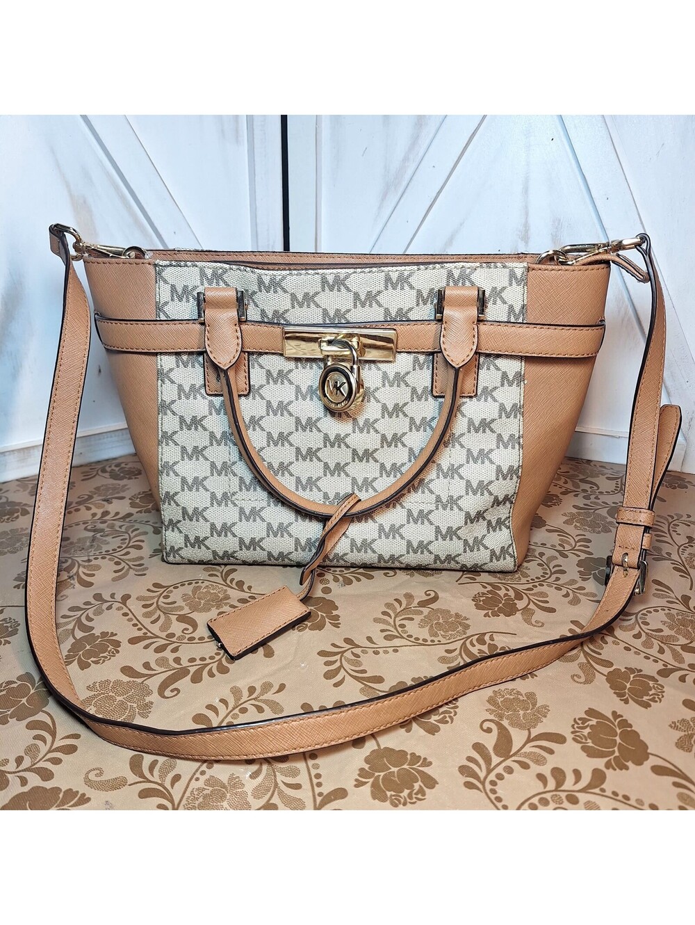 Michael Kors Hamilton Signature SATCHEL Crossbody Handbag/Purse